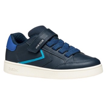 GEOX ECLYPER ΠΑΙΔΙΚΑ SNEAKERS ΑΝΑΤΟΜΙΚΑ ΜΕ ΣΚΡΑΤΣ NAVY ΜΠΛΕ  J55LSA0BC11C0693 